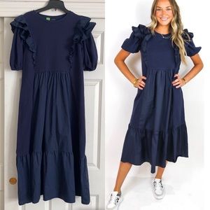 English Factory Navy Maxi Dress